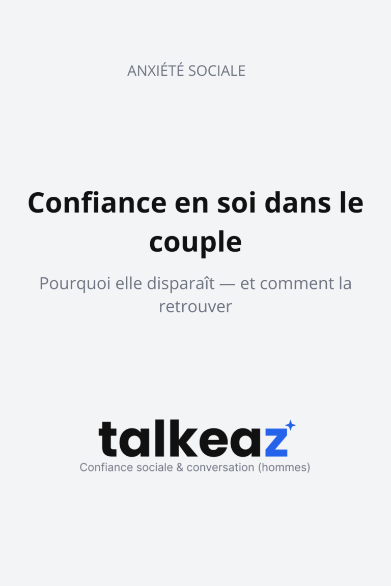 Confiance en soi dans le couple. Pourquoi elle disparaît — et comment la retrouver