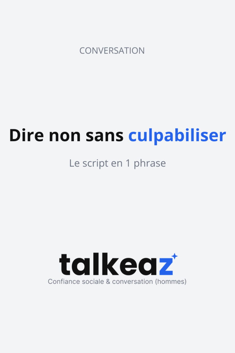 Dire non sans culpabiliser en 1 phrase