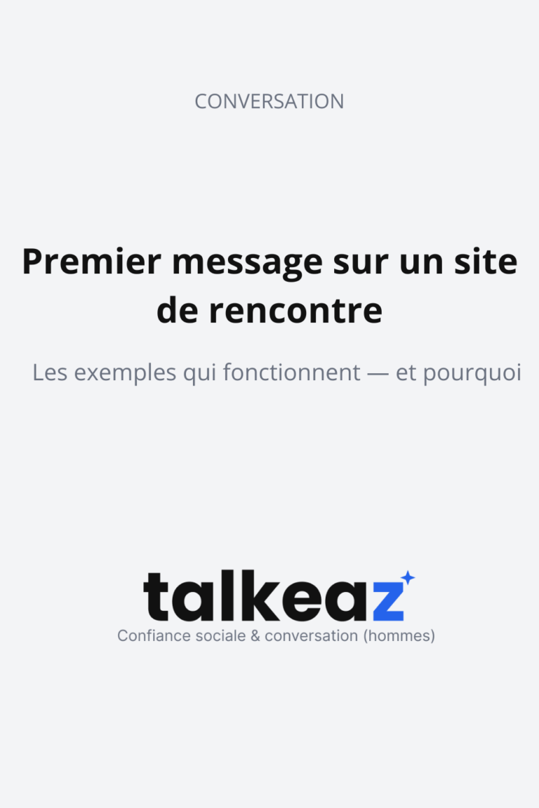 Tu cherches un premier message site de rencontre exemple qui fonctionne vraiment ?