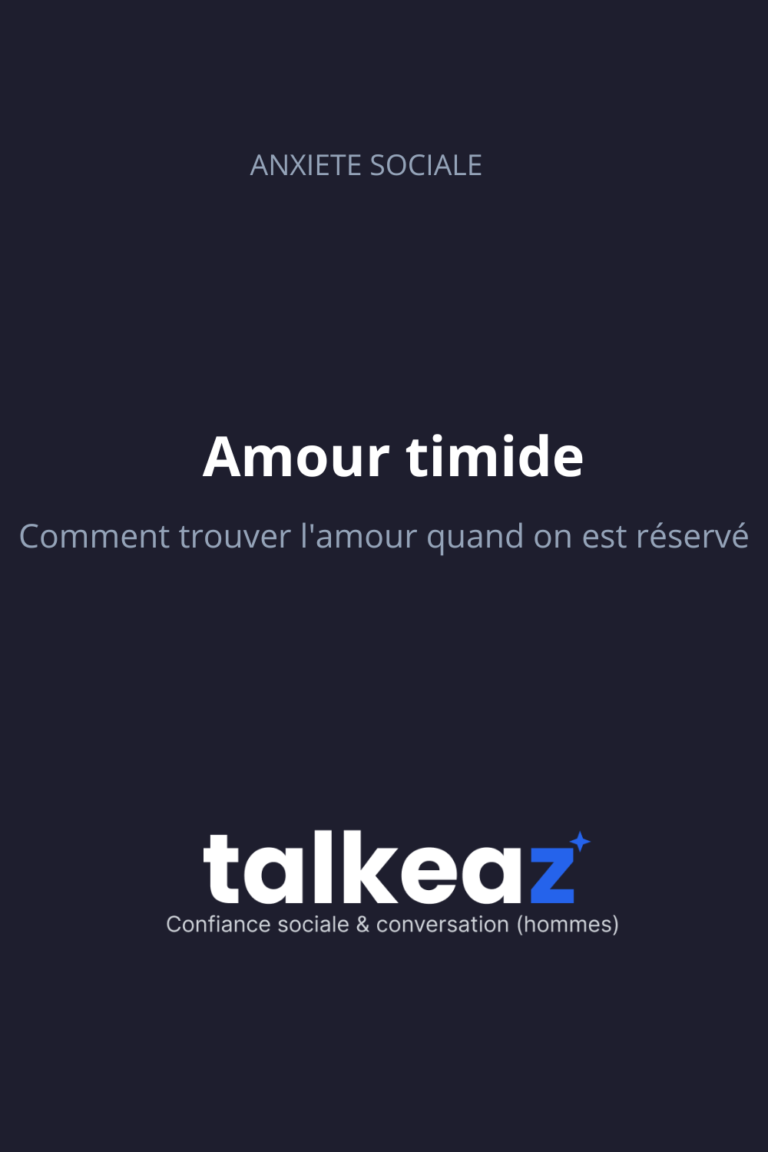 amour timide — homme réservé qui apprend à trouver l'amour malgré sa timidité