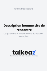 Description homme site de rencontre