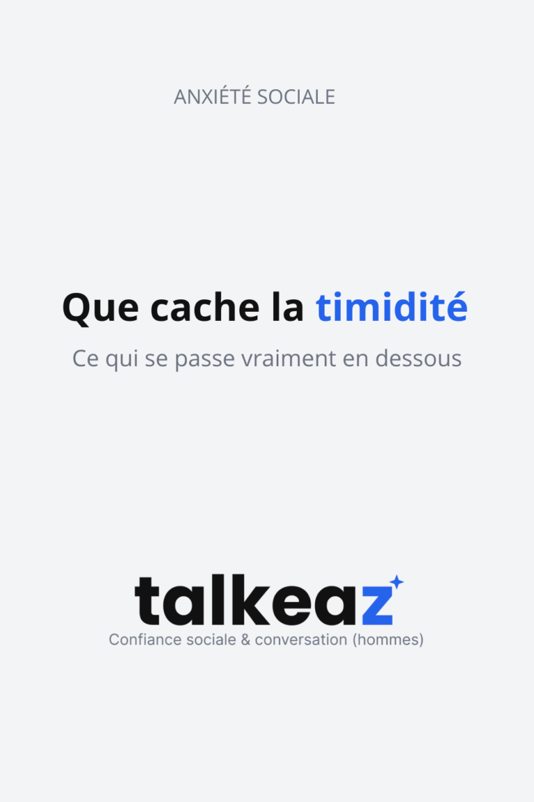 que cache la timidité — homme qui comprend les causes profondes de sa réserve