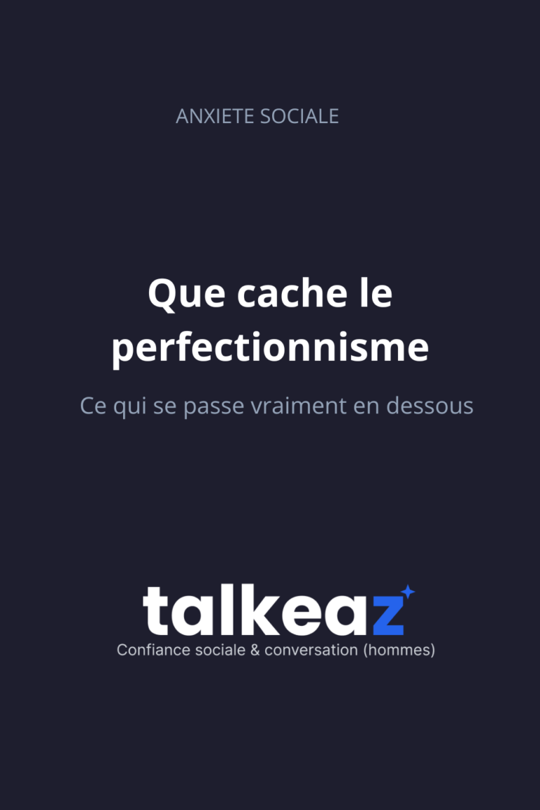 que cache le perfectionnisme — homme qui comprend les causes profondes de son exigence
