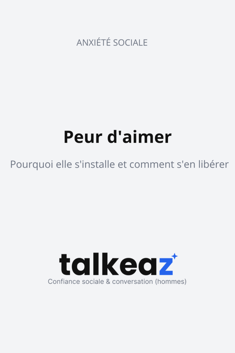 peur d'aimer — homme qui surmonte sa peur de tomber amoureux