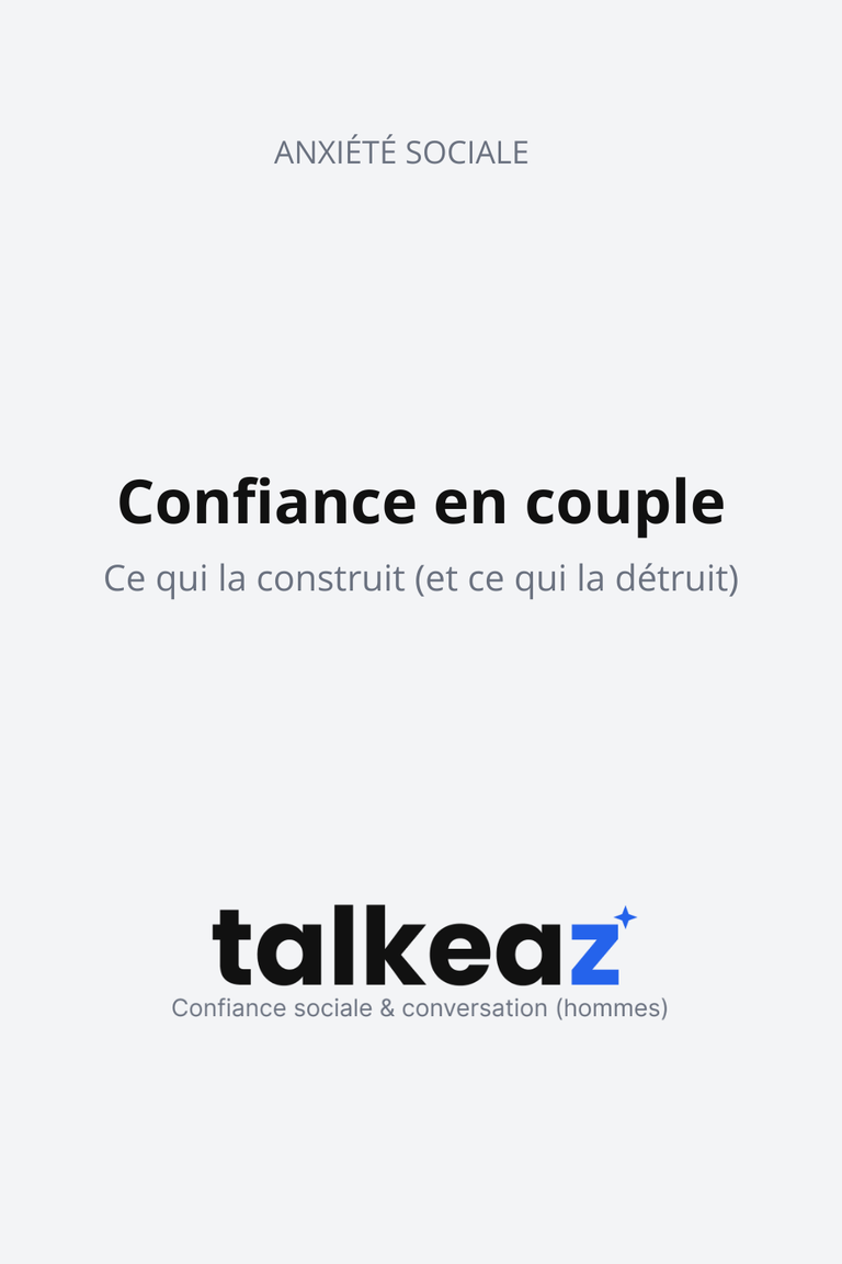 confiance en couple — deux personnes en conversation sincère