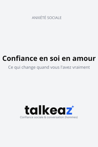 comment avoir confiance en soi en amour — homme calme et posé dans une conversation